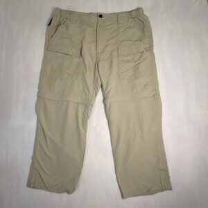 World Wide Sportsman Fishing Pants Mens XL 30 Convertible Zip Off Cargo Nylon